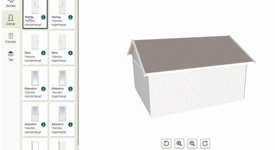 a moving image in gif format representing skånska byggvaror's application in DynaMaker